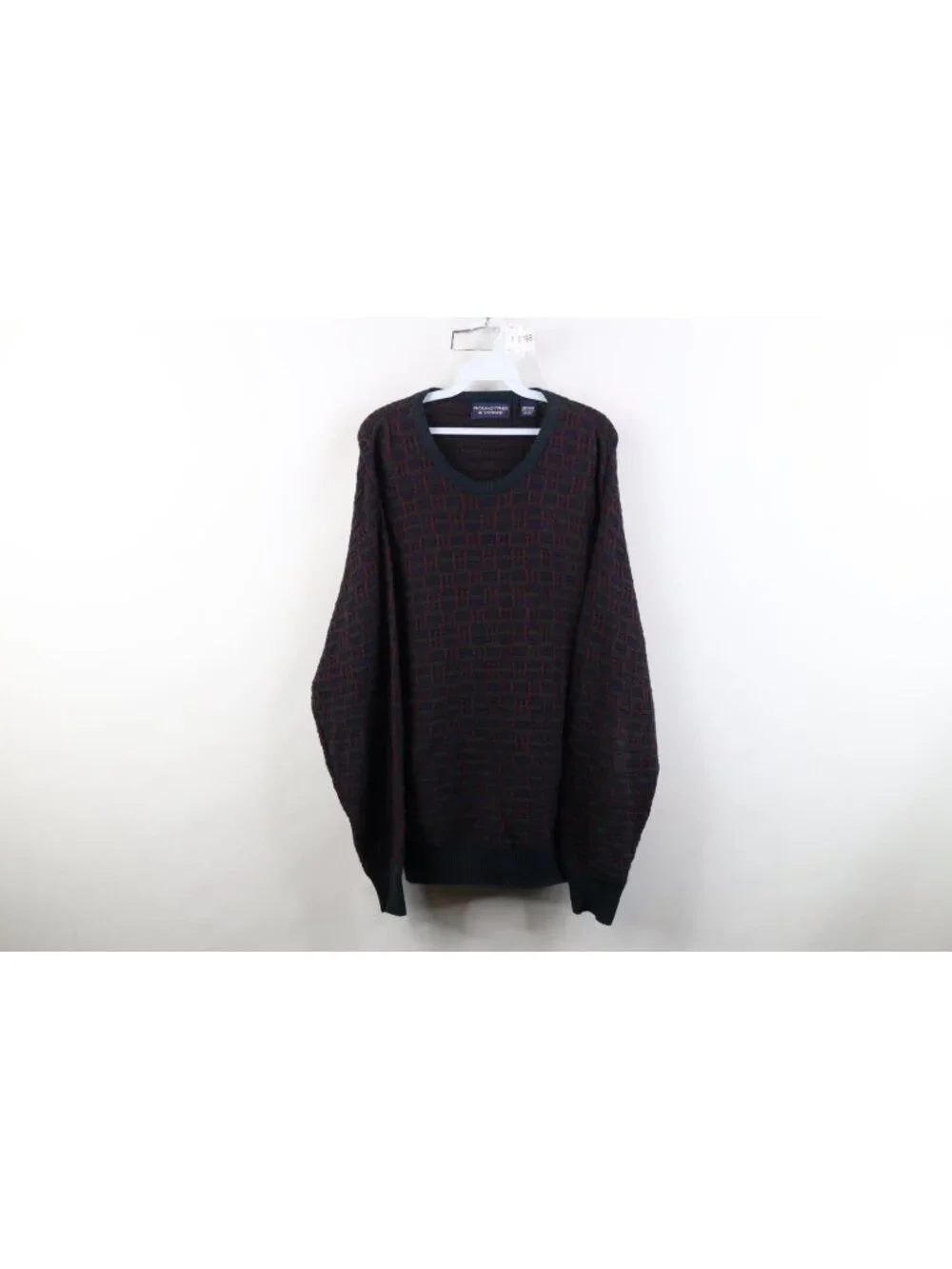 Vintage 90s Streetwear Mens Size Medium Cotton Weave Knit Crewneck Sweater USA